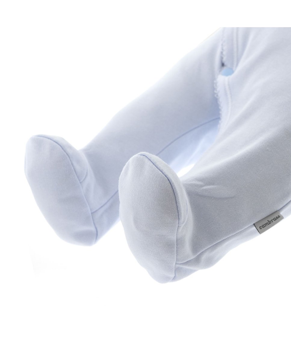 Pijama de bebé largo con bordado de castillo - Cambrass - Azul claro Azul claro-6