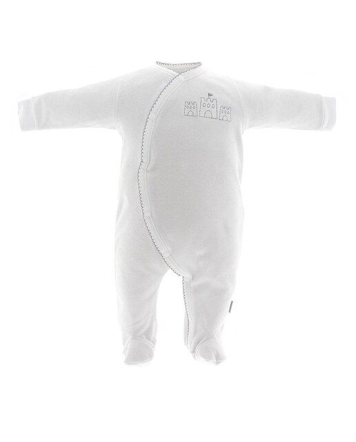 Imagen 0 de Pijama de bebé largo con bordado de castillo