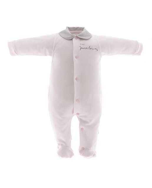 Imagen 0 de Pijama de bebé niño largo con cuello y detalle bordado