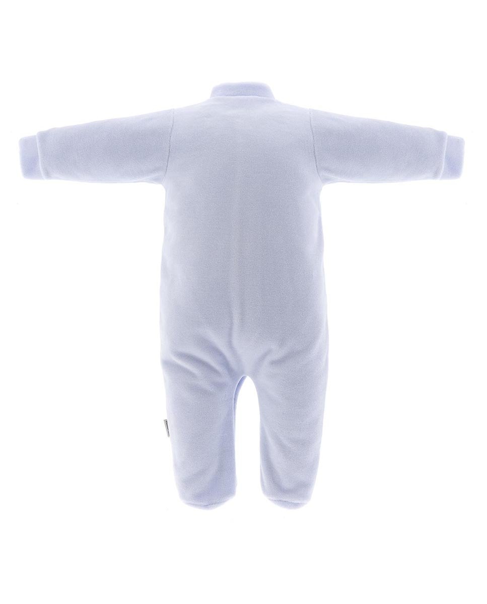 Pijama de bebé largo con bordado de luna - Cambrass - Gris Azul claro-2