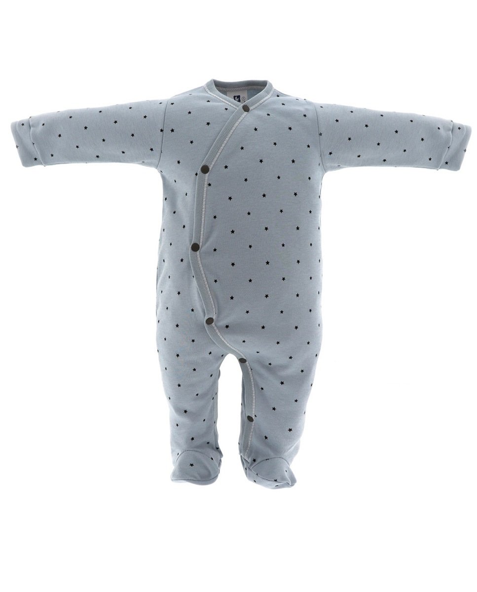 Pijama de bebé largo con estampado de estrellas - Cambrass - Azul claro Azul claro-1