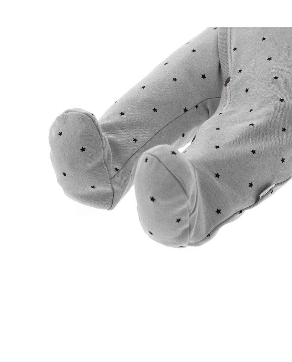 Pijama de bebé largo con estampado de estrellas - Cambrass - Gris Gris-3