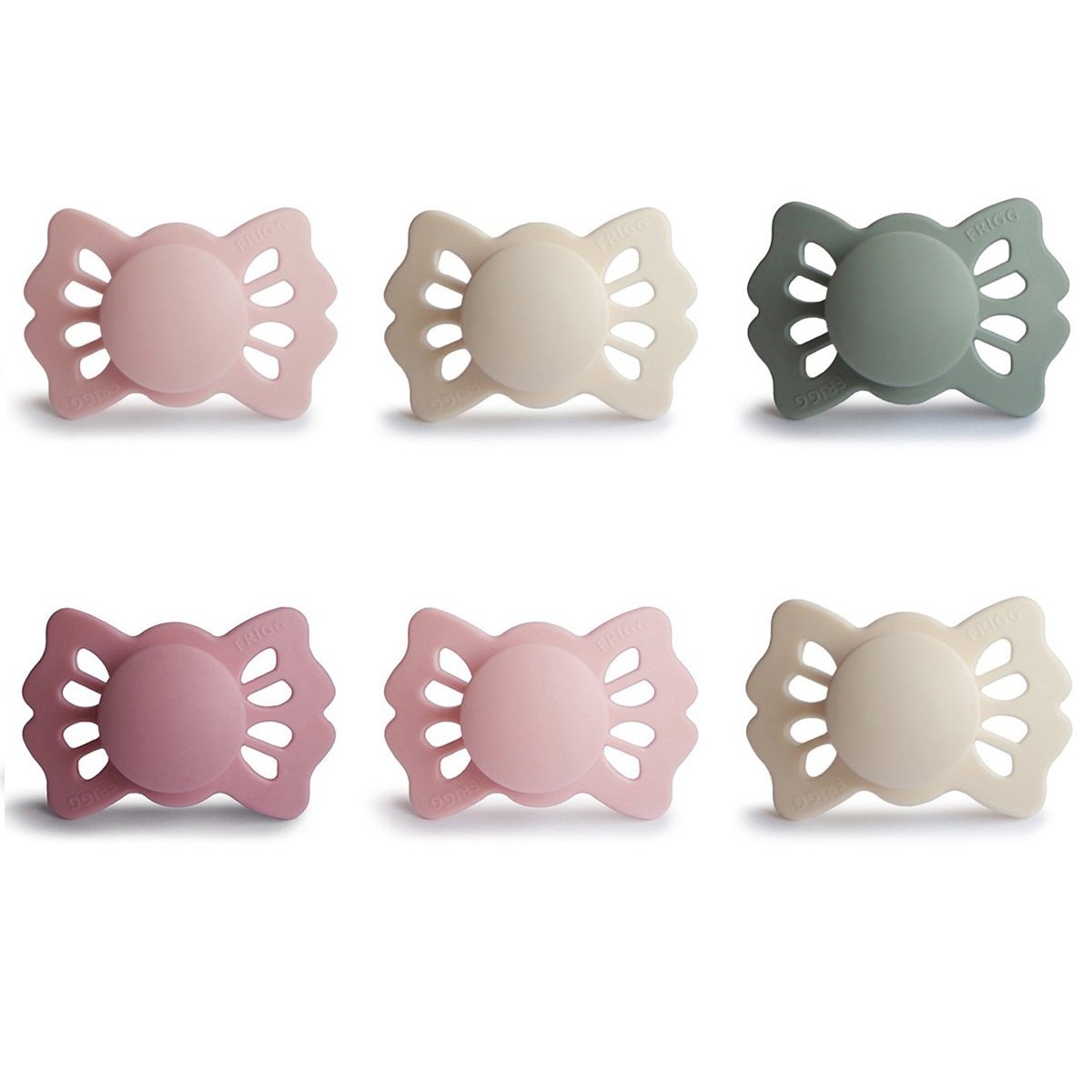 Frigg - Pack regalo 6 chupetes Frigg tetina fisiológica de silicona.