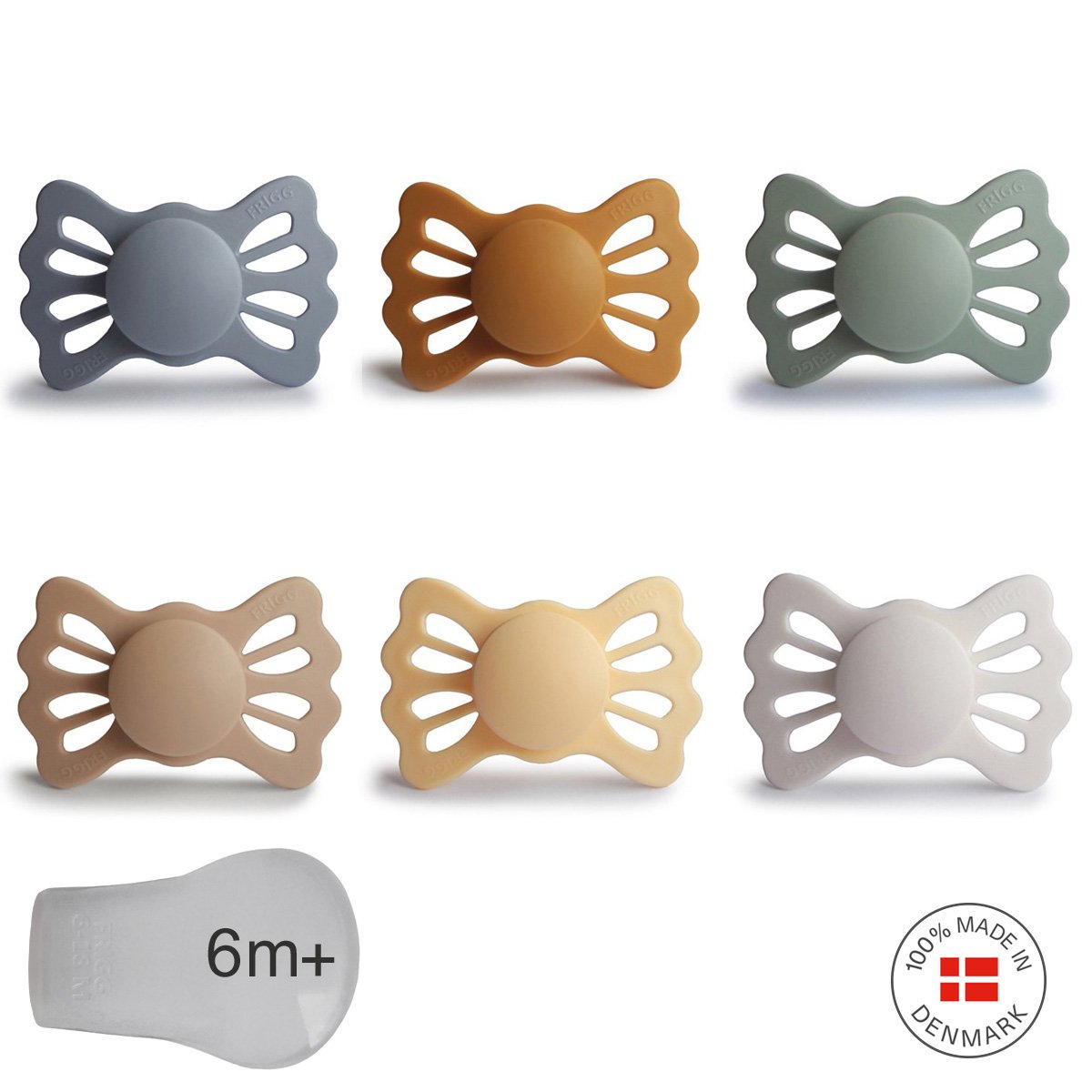 Pack regalo 6 chupetes Frigg tetina fisiológica de silicona - Multicolor Multicolor-2