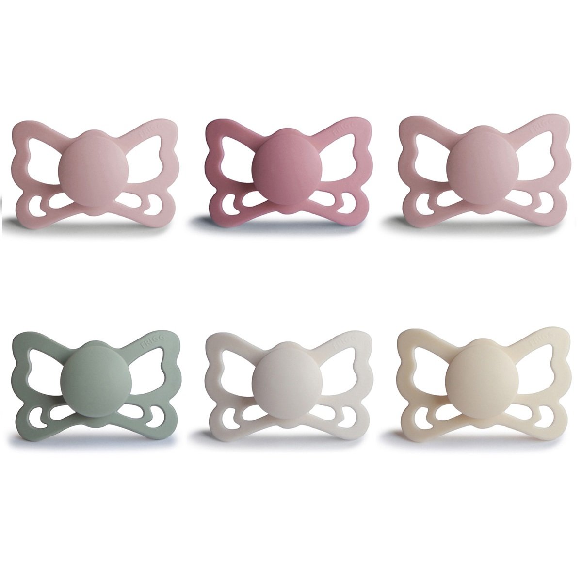 Frigg - Pack regalo 6 chupetes Frigg tetina anatómica de silicona.