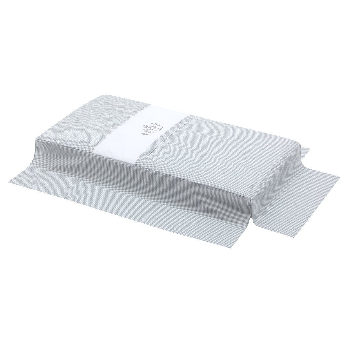 Juego de 2 piezas para cuna (60x120 cm): colcha + protector Cambrass Mini Windsord Gris perla-4