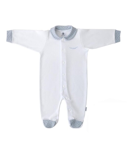 Imagen 0 de Pijama de bebé niño 100% algodón con detalles a contraste
