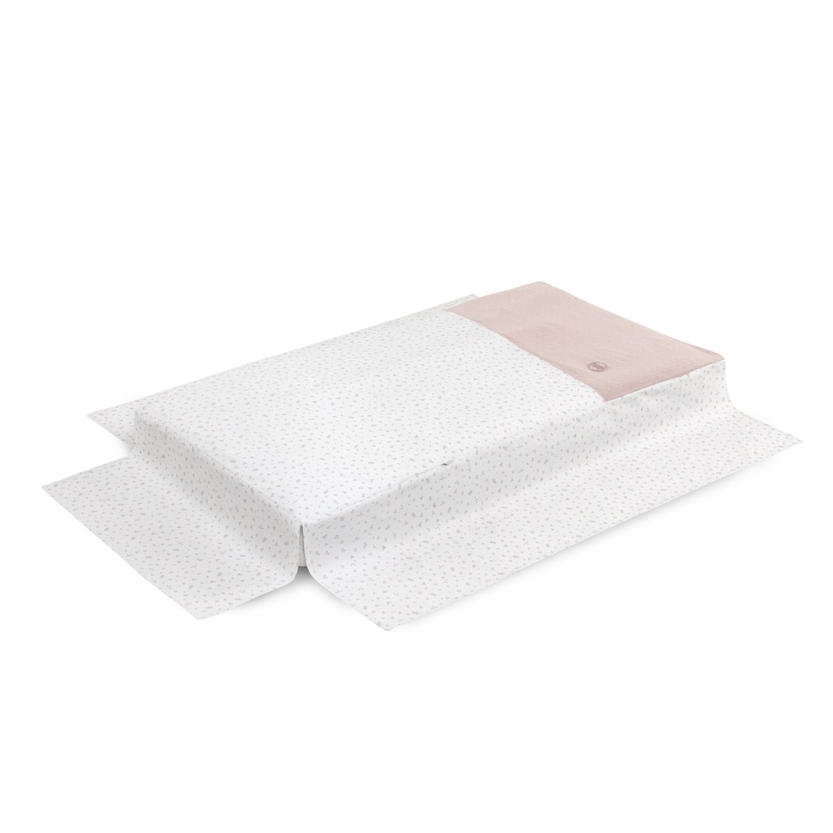 Juego de 2 piezas para cuna (60x120 cm): colcha + protector cambrass princess - Rosa claro Rosa claro-4