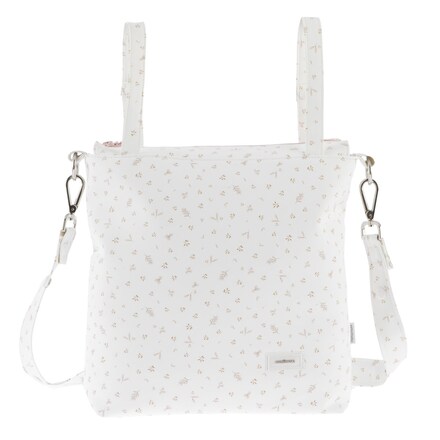 Bolso O Talega Para Silla De Paseo Rosy Fuentes - Color Gris, Gran Capacidad, Con Asa Larga Y Lazos, Fácil De Limpiar