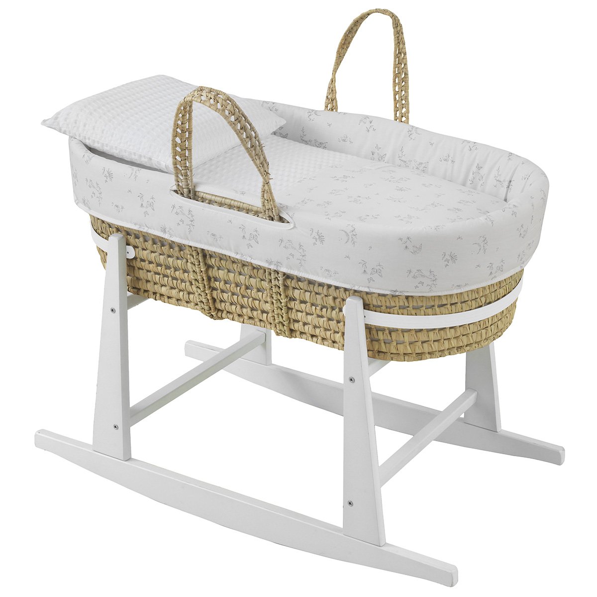 Imagen 1 de Moisés de palma con patas (39x80x61 cm) Cambrass Luxury - Piedra Natural Blanco Harina