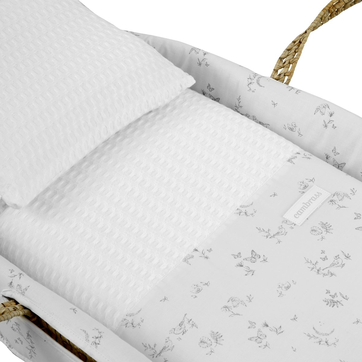 Imagen 3 de Moisés de palma con patas (39x80x61 cm) Cambrass Luxury - Piedra Natural Blanco Harina
