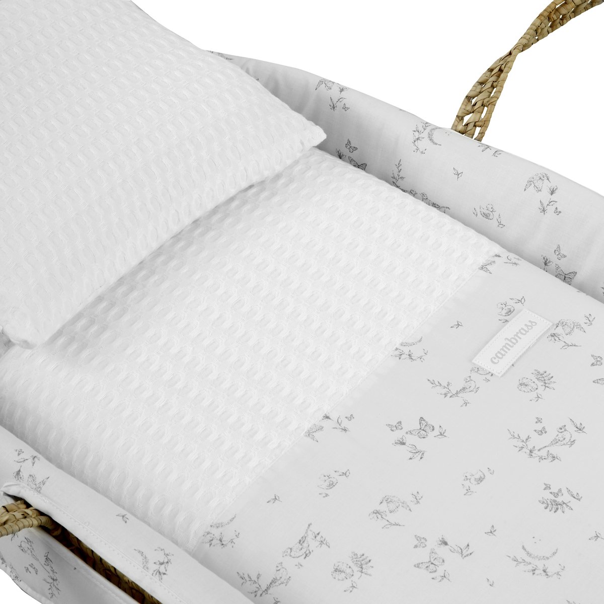 Imagen 2 de Moisés de palma con patas (39x80x61 cm) Cambrass Luxury - Blanco Harina Blanco Harina