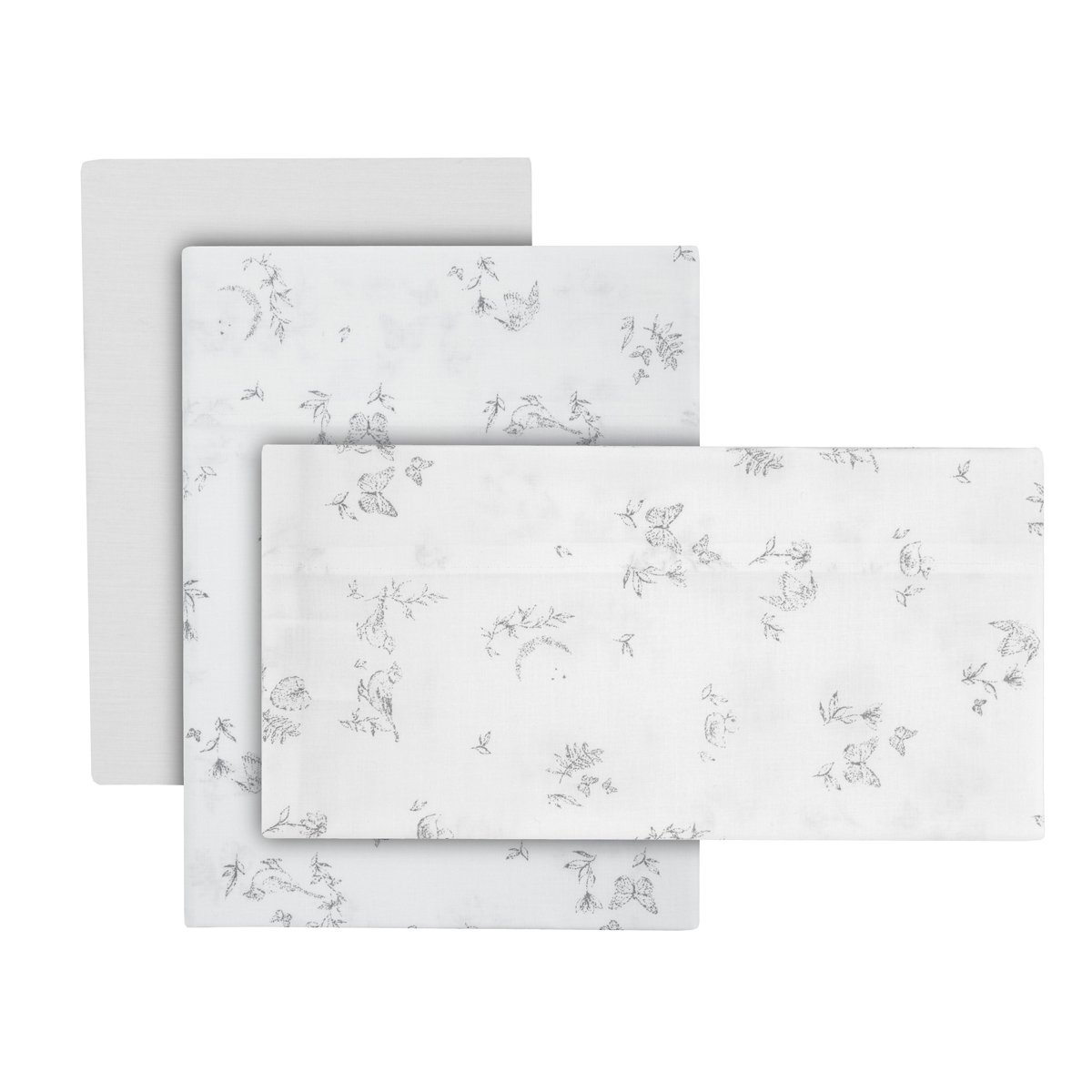 Juego de 3 piezas sábana + bajera + funda de almohada para minicuna (50x82 cm) Cambrass Luxury Blanco Harina Blanco Harina-1