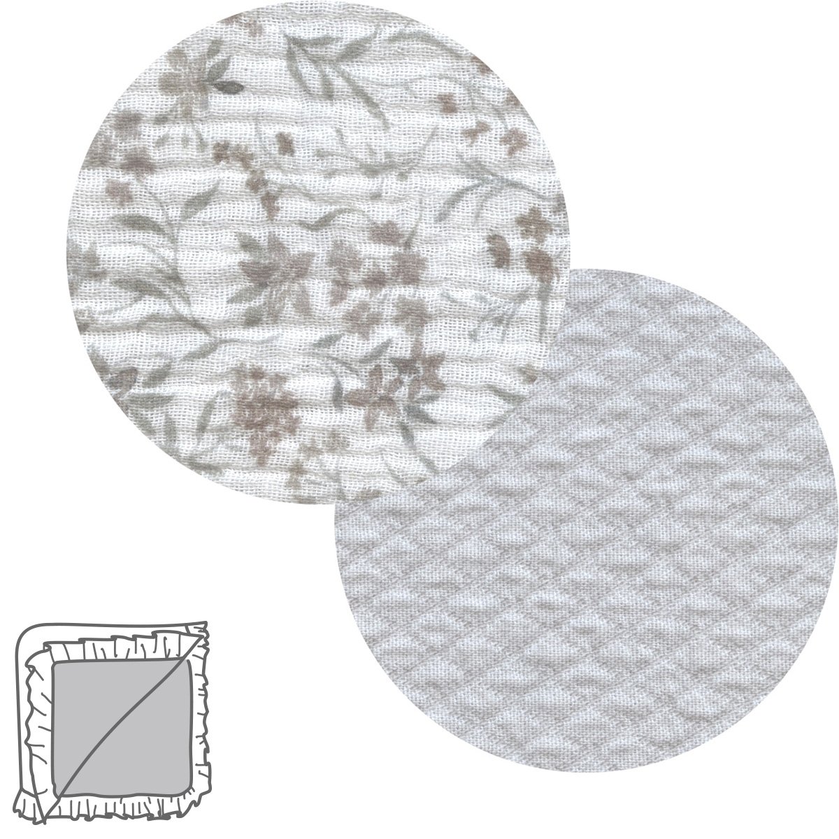 Manta reversible Norababybags by Cambrass textil Gris claro Gris claro-2