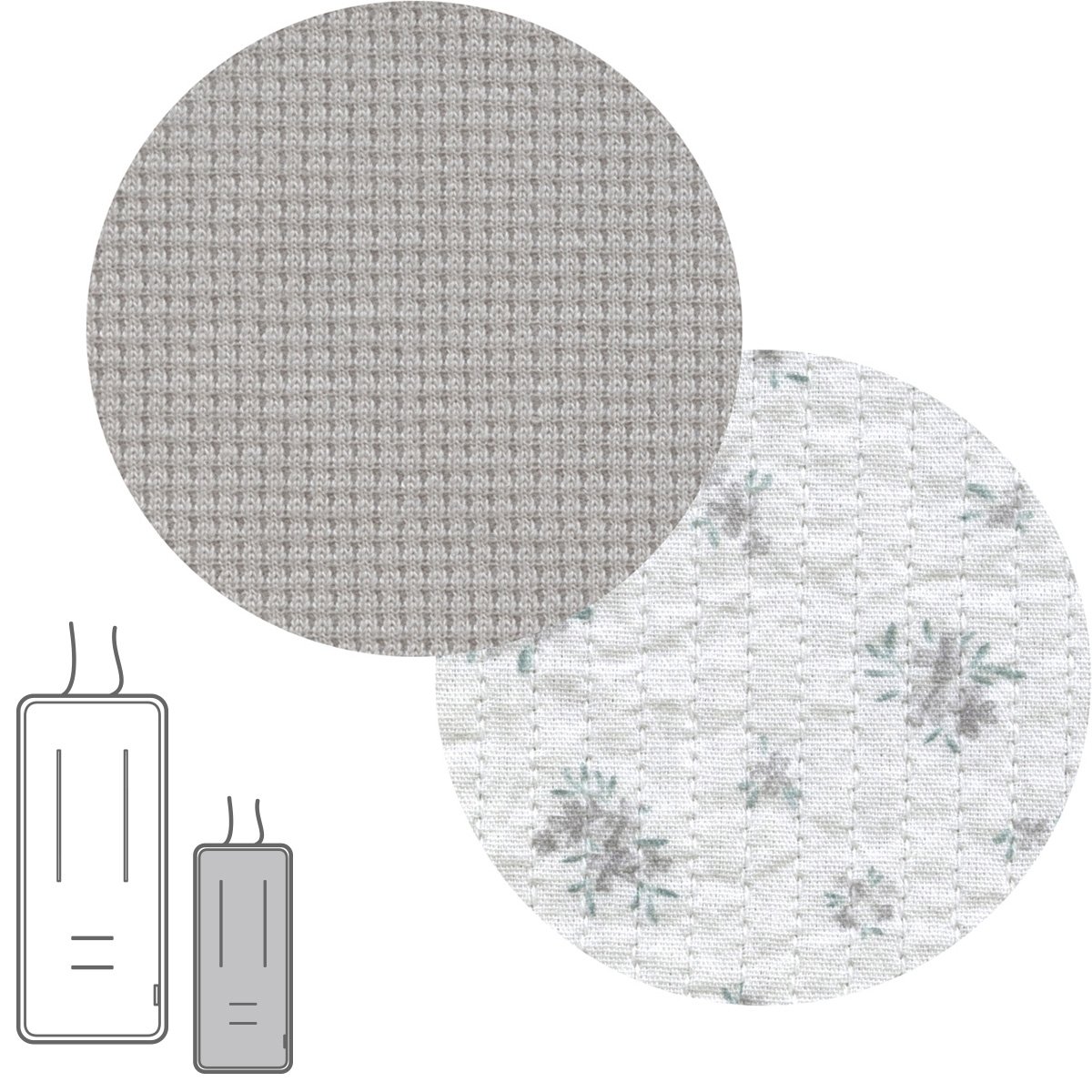 Colchoneta silla universal reversible Norababybags by Cambrass textil - Gris claro Gris claro-2