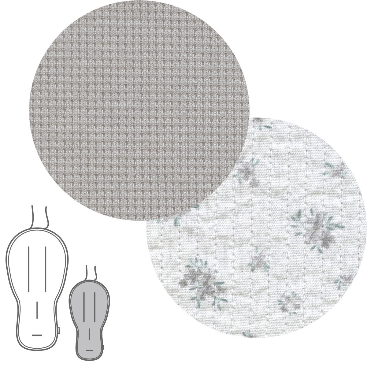 Imagen 2 de Colchoneta silla reversible Norababybags by Cambrass textil - Gris claro Gris claro