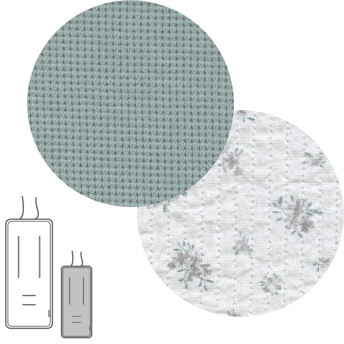 Imagen 2 de Colchoneta silla universal reversible Norababybags by Cambrass textil - Verde Agua Verde Agua