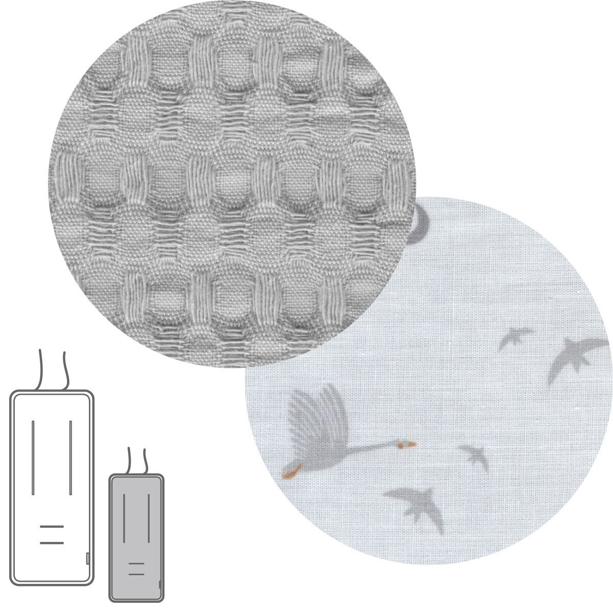 Colchoneta silla universal reversible Norababybags by Cambrass Zico - Gris claro Gris claro-2