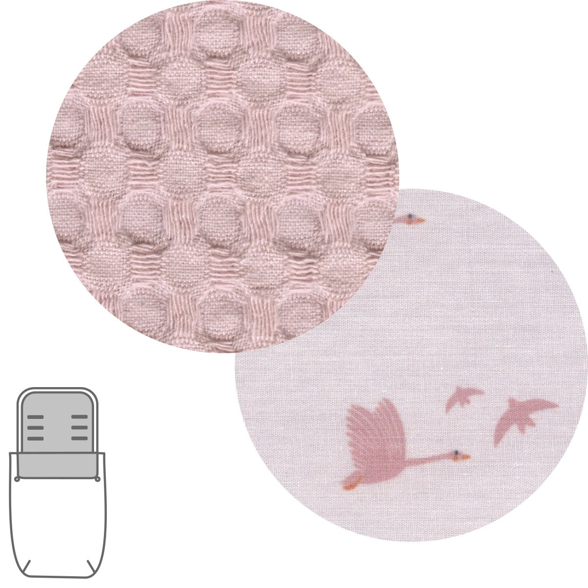 Imagen 2 de Saco para capazo + colchoneta Norababybags by Cambrass Zico - Rosa claro Rosa claro