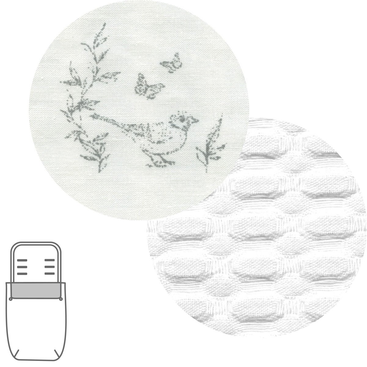 Saco para capazo + colchoneta Norababybags by Cambrass textil Blanco Algodón-2