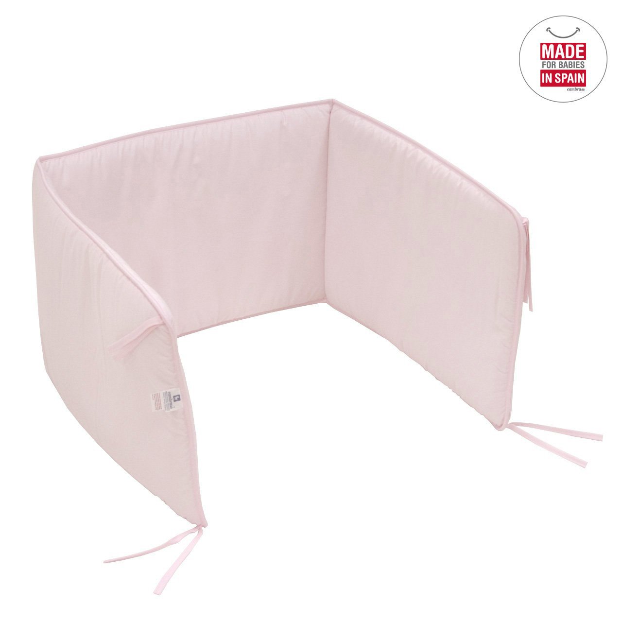 Protector para cuna (60x120 cm) Cambrass Liso E - Rosa claro Rosa claro-2