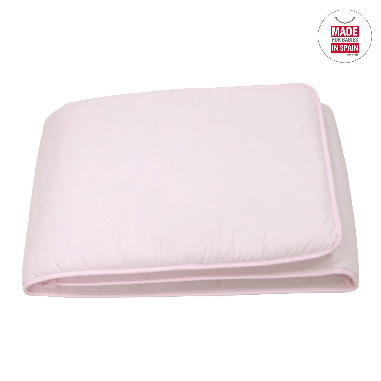 Protector para cuna (60x120 cm) Cambrass Liso E - Rosa claro Rosa claro-3