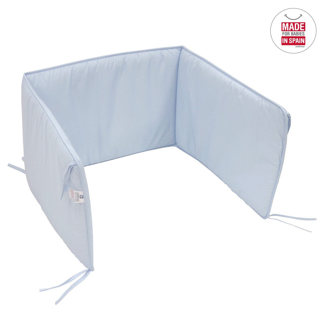 Protector para cuna (60x120 cm) Cambrass Liso E - Azul claro Azul claro-2