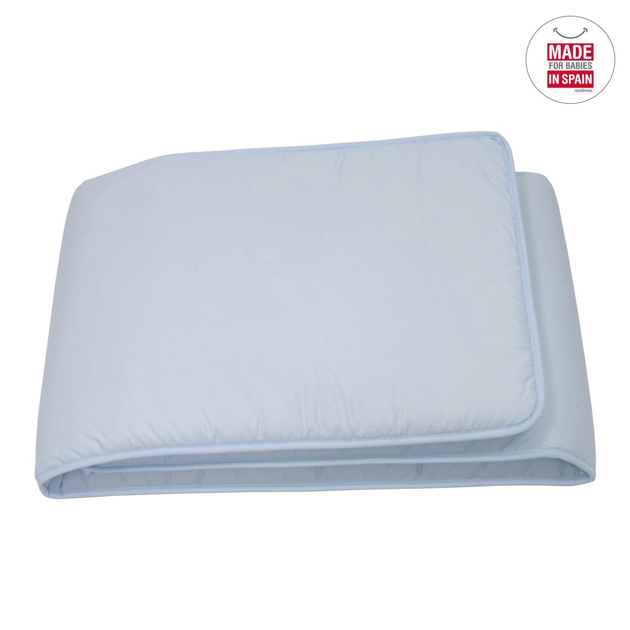 Protector para cuna (60x120 cm) Cambrass Liso E - Azul claro Azul claro-3