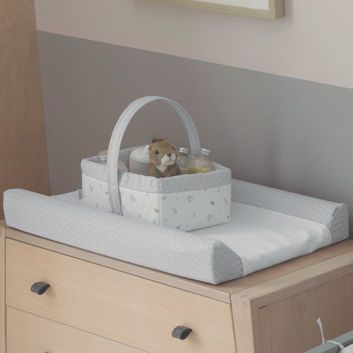 Cesta Infantil Cambrass Microprint - Gris perla Gris perla-3