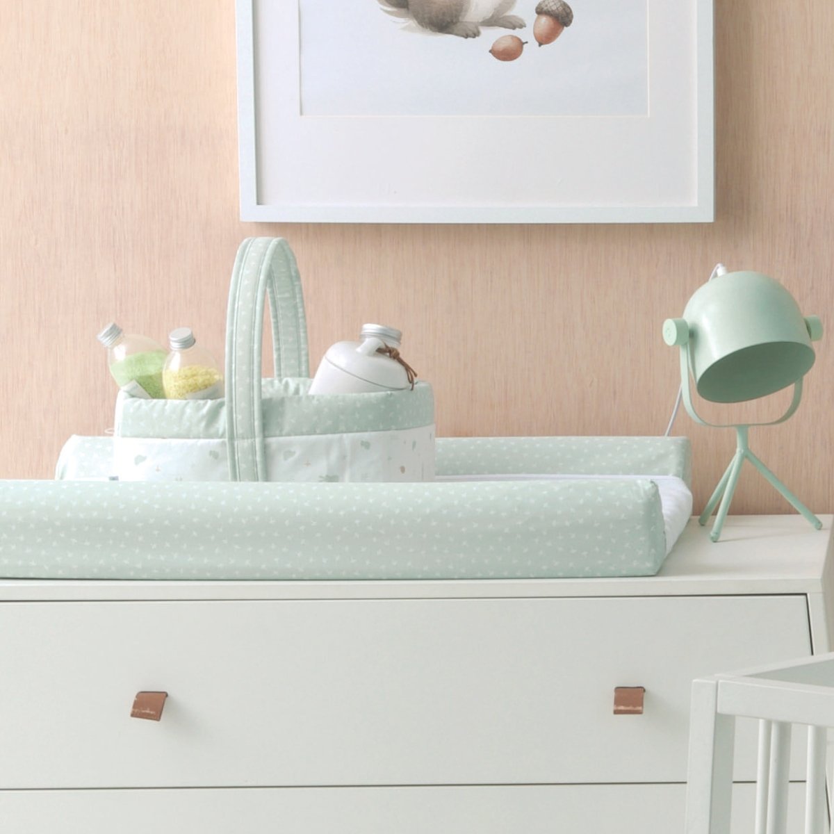 Cesta Infantil Cambrass Microprint - Verde claro Verde claro-3