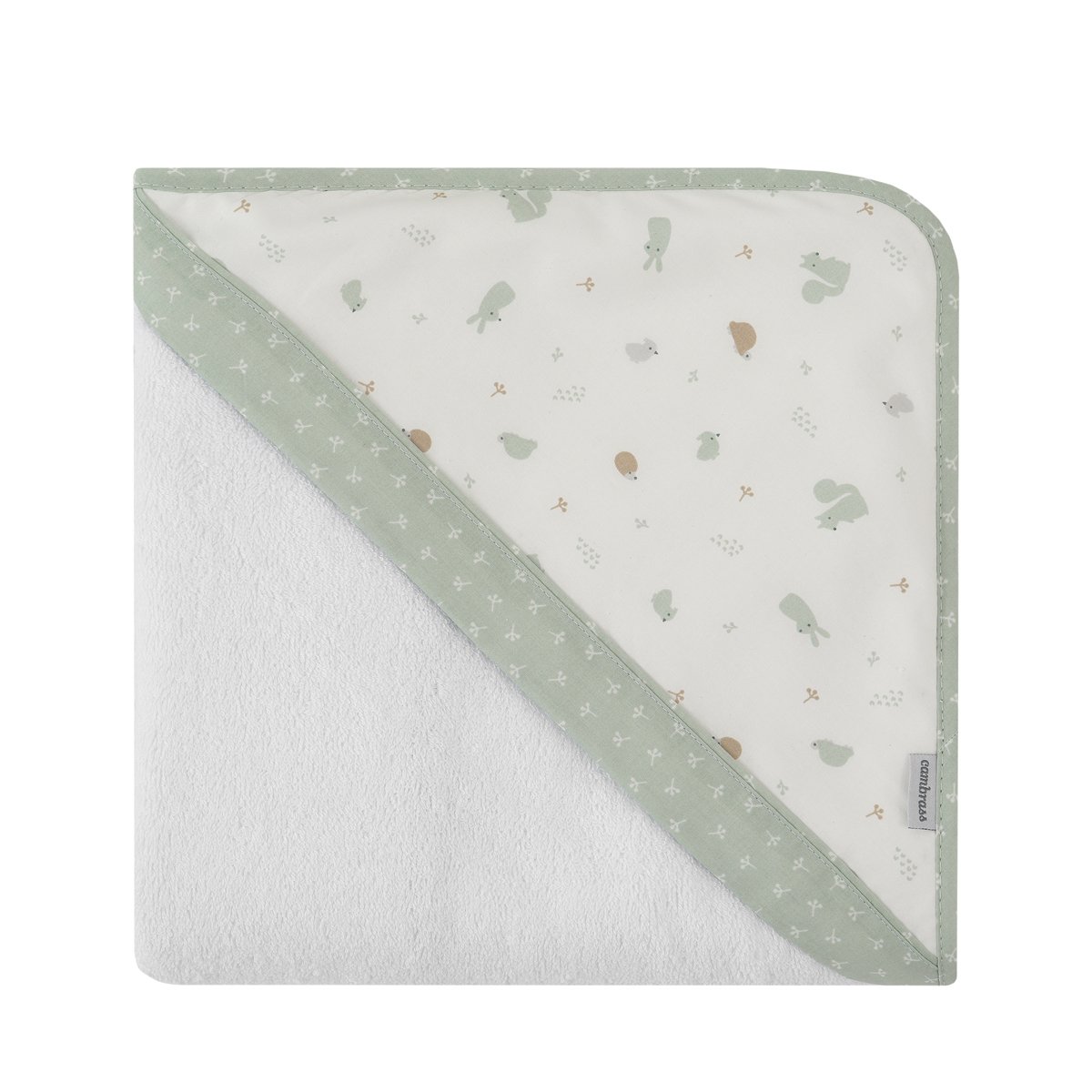 Capa de baño (100x100 cm) Cambrass Microprint - Marrón piedra Verde claro-1