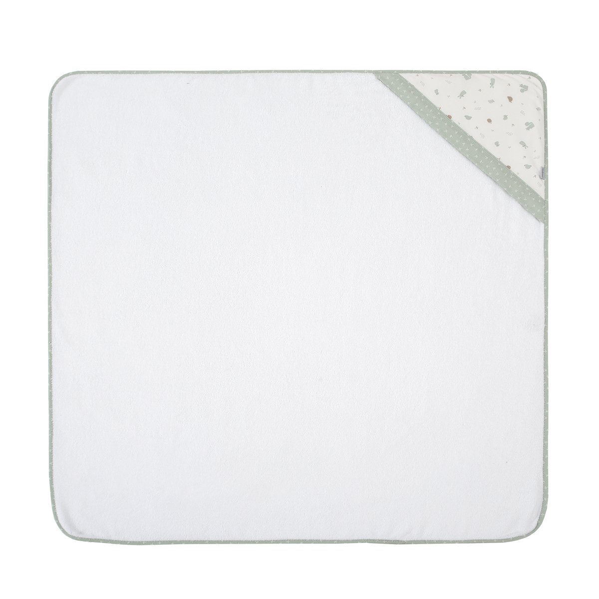 Capa de baño (100x100 cm) Cambrass Microprint - Marrón piedra Verde claro-2