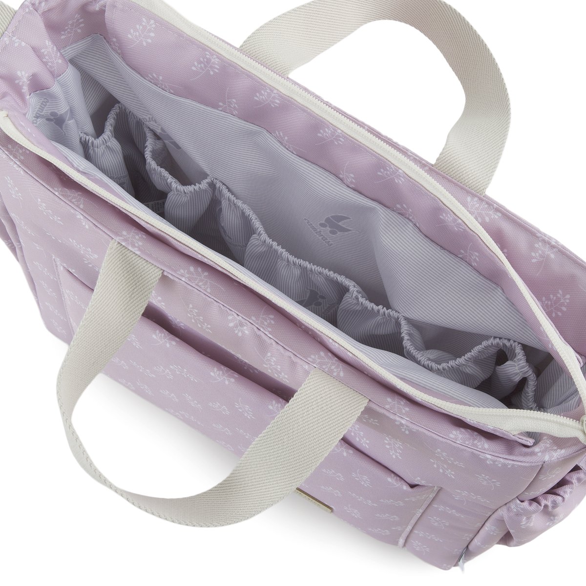 Bolso de maternidad Cambrass Water-repelent - Blanco Algodón Rosa claro-3