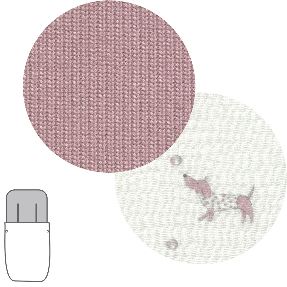 Saco silla de paseo Tokyo Norababybags by Cambrass classic - Rosa pastel Rosa pastel-2