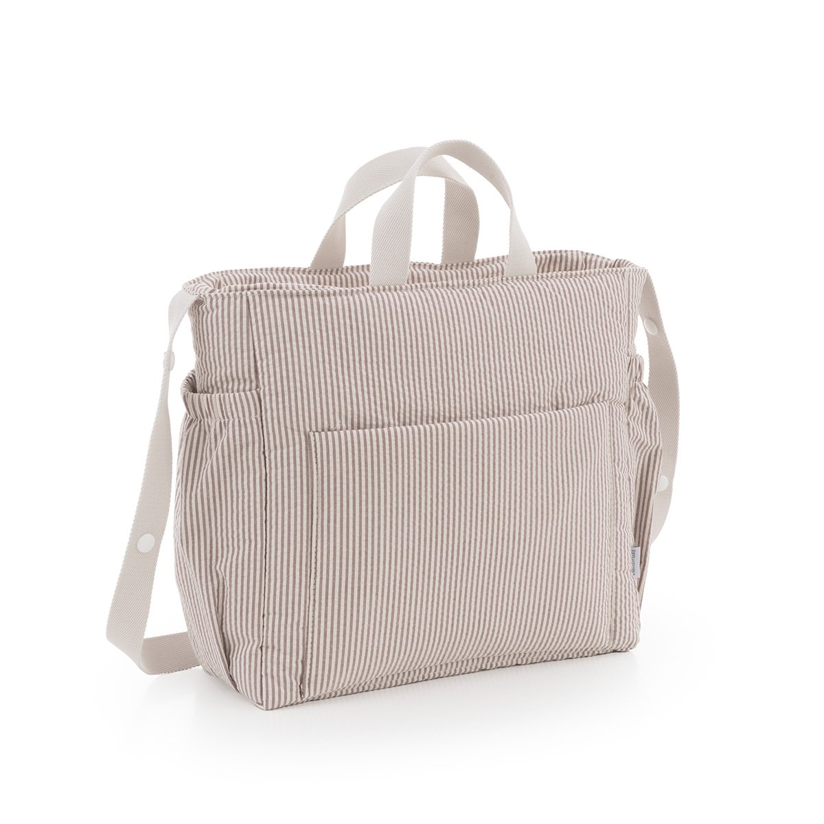 Bolso de maternidad Cambrass Textil Beauty - Blanco oregón Caramelo-3