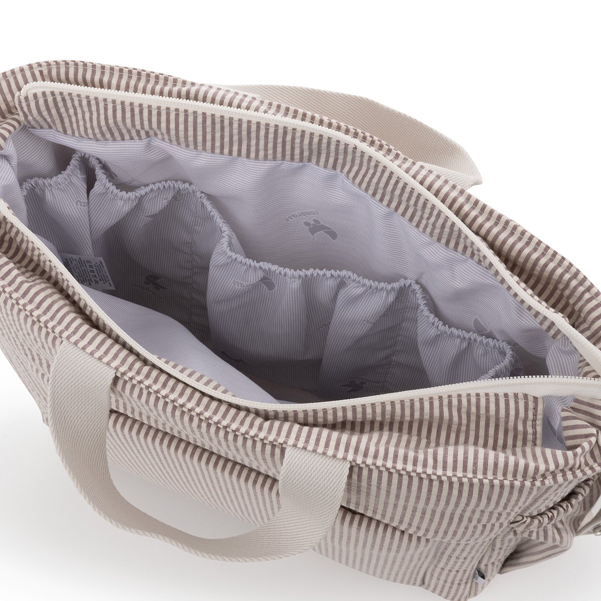 Bolso de maternidad Cambrass Textil Beauty - Blanco oregón Caramelo-4