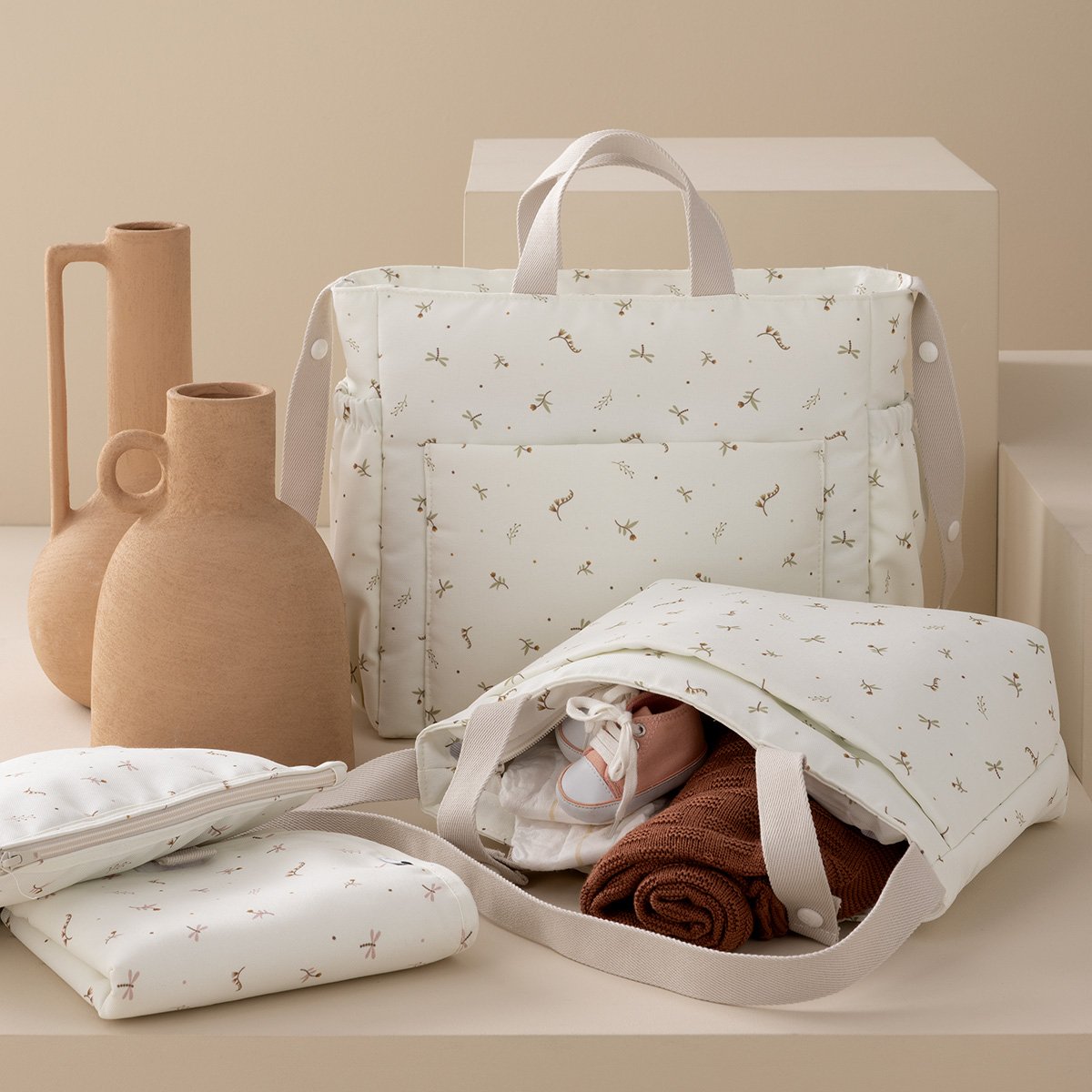 Bolso de maternidad Cambrass Mother bag - Verde metal Verde metal-5