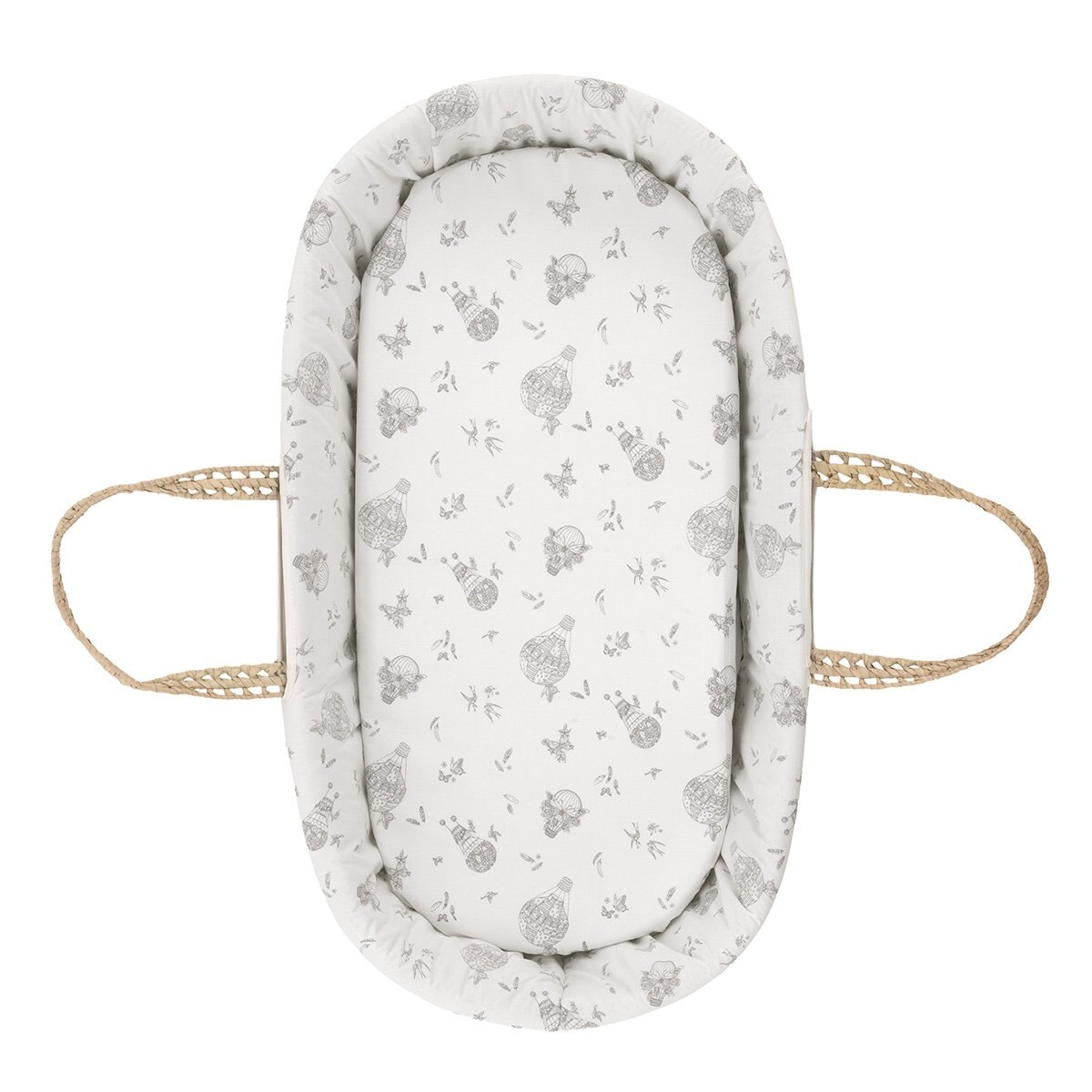 Pack 2 sábanas bajeras para moisés (35x80x7cm) Cambrass Luxury - Piedra Natural Blanco roto-4