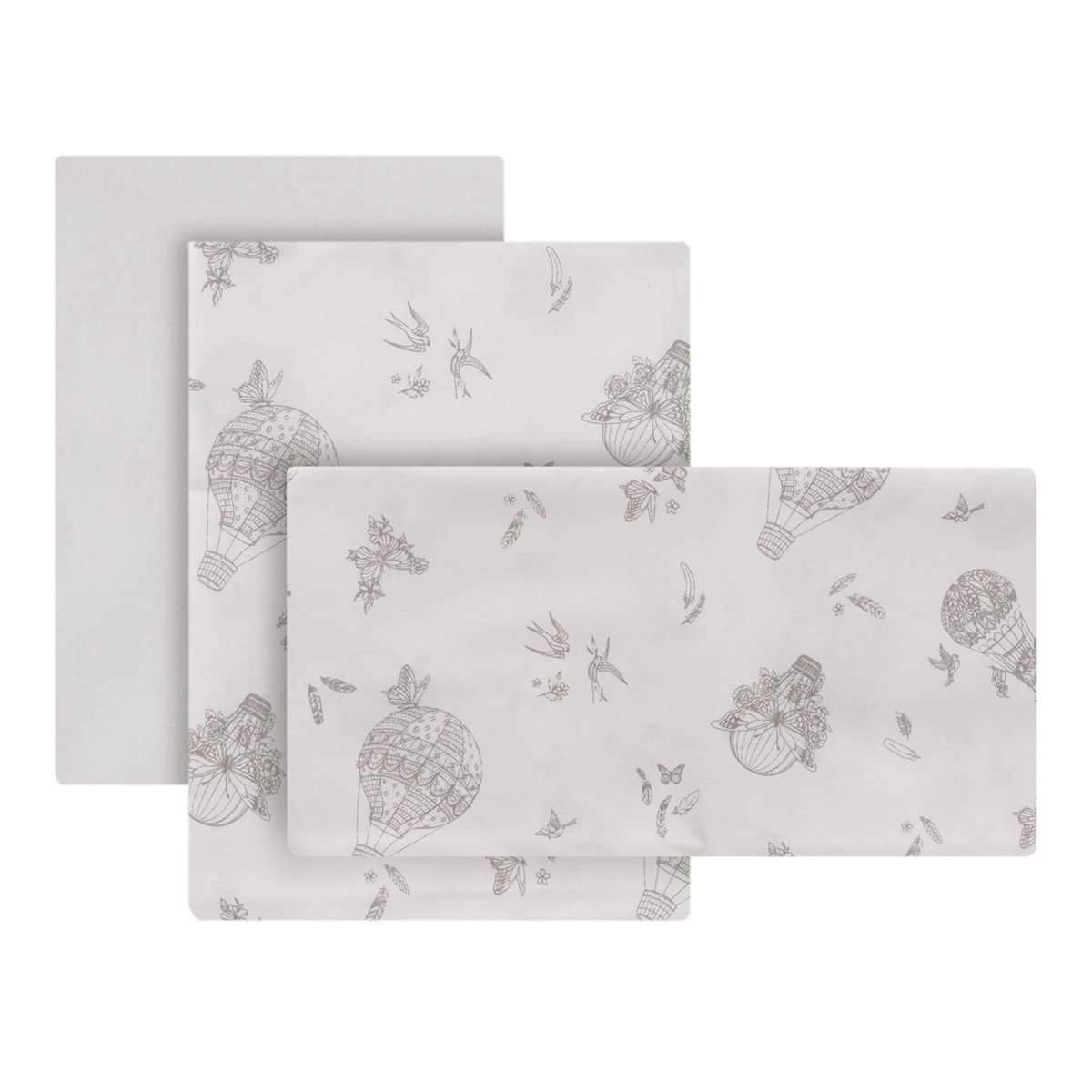 Imagen 0 de Juego de 3 piezas sábana + bajera + funda almohada para cuna de 70x140 cm Cambrass Luxury Blanco roto