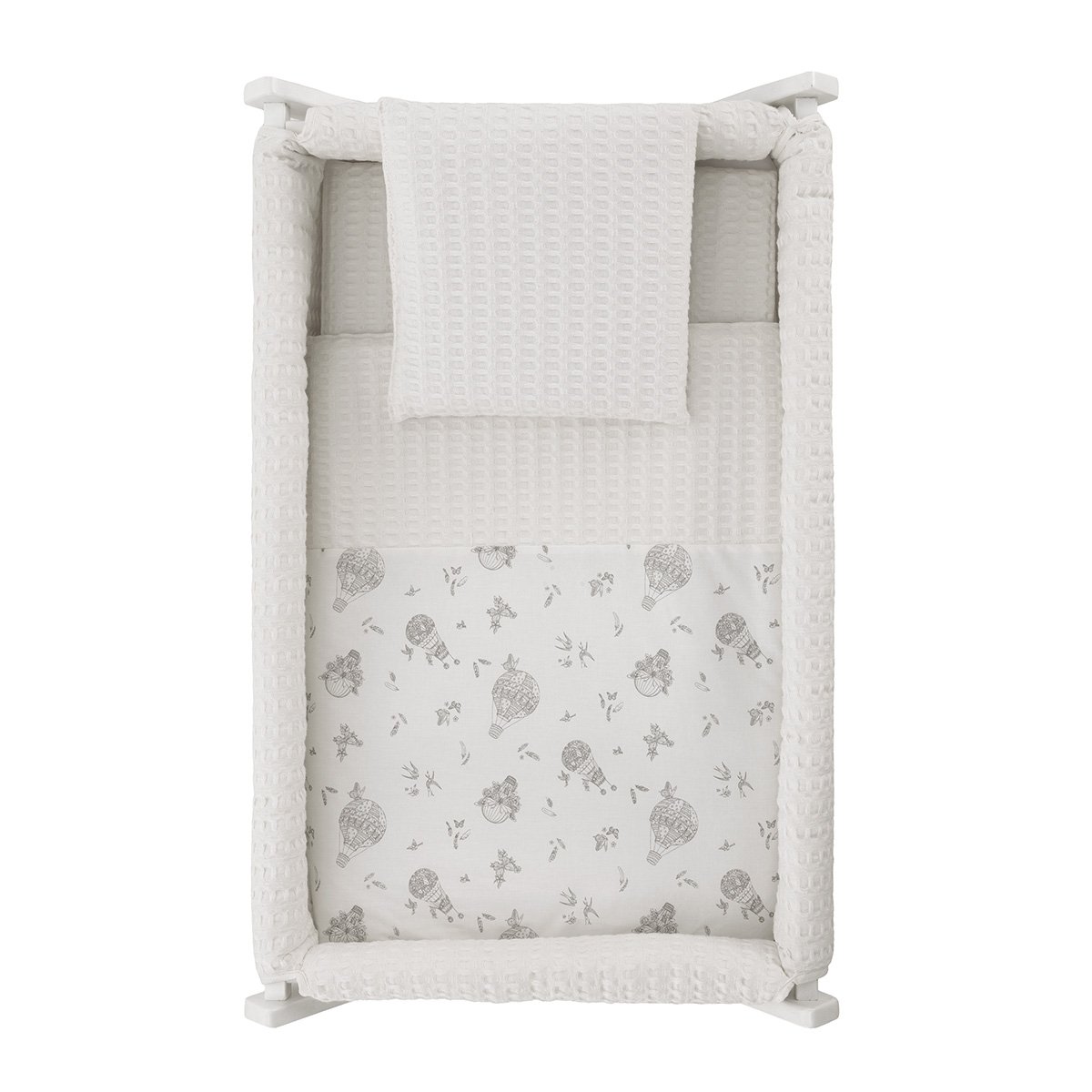 Imagen 3 de Minicuna con patas (55x87x74cm) Cambrass Luxury - Blanco roto Blanco roto