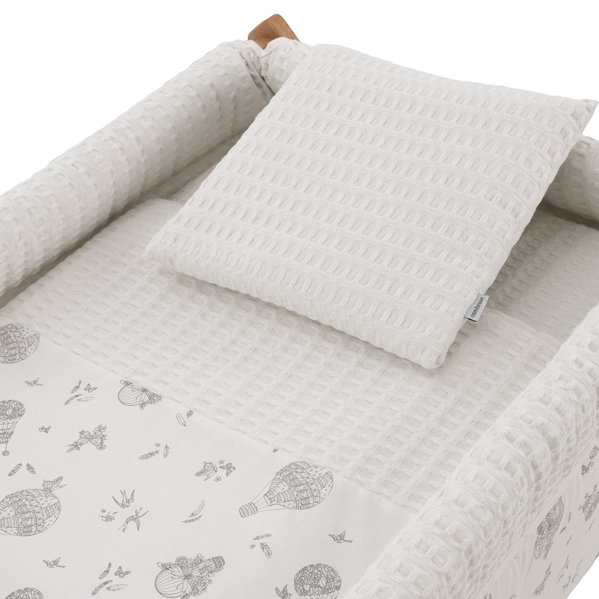 Imagen 2 de Minicuna con patas (55x87x74cm) Cambrass Luxury - Blanco roto Blanco roto