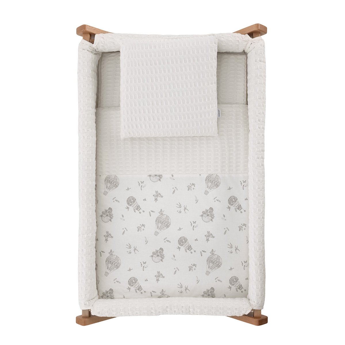 Imagen 3 de Minicuna con patas (55x87x74cm) Cambrass Luxury - Blanco roto Blanco roto