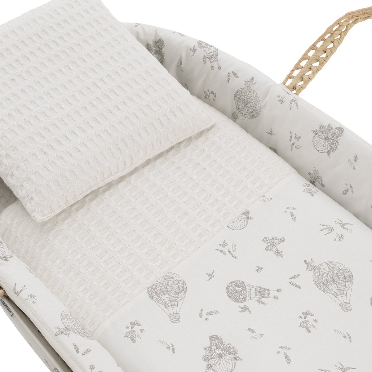 Imagen 3 de Moisés de palma con patas (39x80x61 cm) Cambrass Luxury - Piedra Natural Blanco roto
