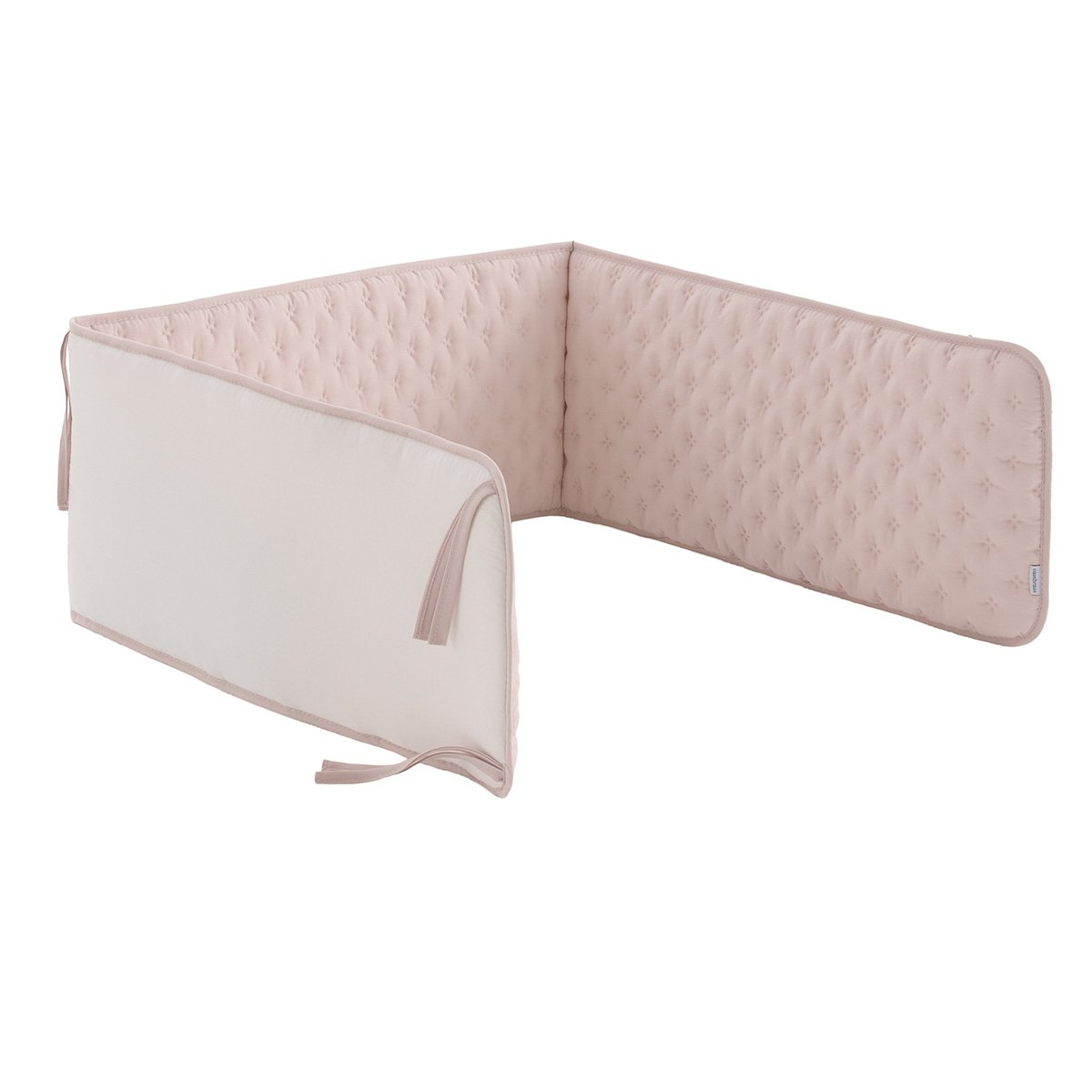Juego de 2 piezas para cuna (100x140 cm): nórdico + protector cambrass princess - Rosa Nude Rosa Nude-4
