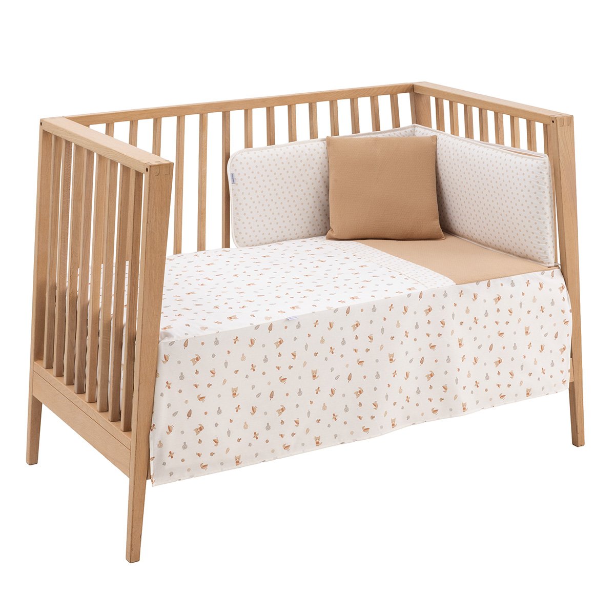 Imagen 0 de Juego de 2 piezas para cuna (60x120 cm): colcha + protector Cambrass Luxury Piedra Natural
