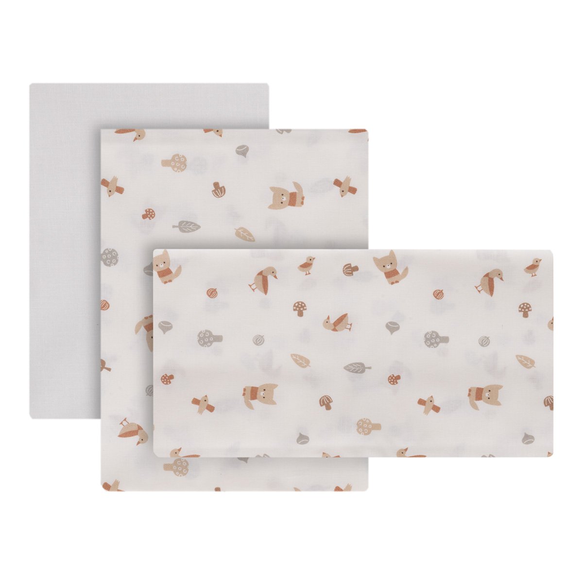 Juego de 3 piezas sábana + bajera + funda de almohada para minicuna 50x90 cm Cambrass Luxury - Piedra Natural Piedra Natural-1