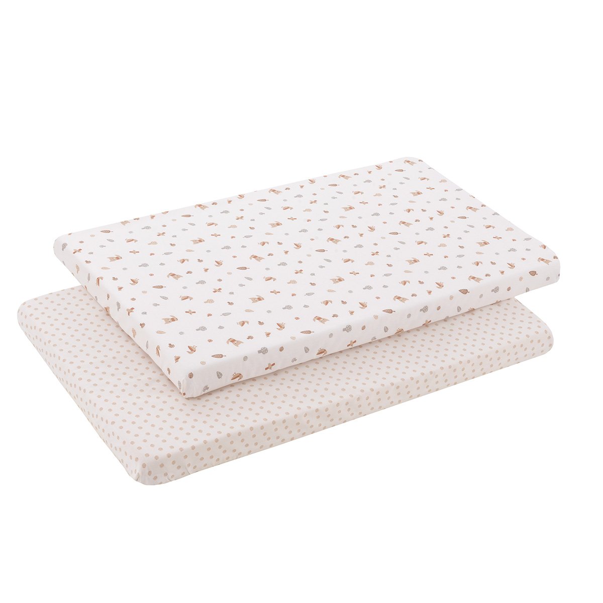 Pack de 2 sábanas bajeras para minicuna (50x82x10 cm) Cambrass Luxury - Piedra Natural Piedra Natural-1