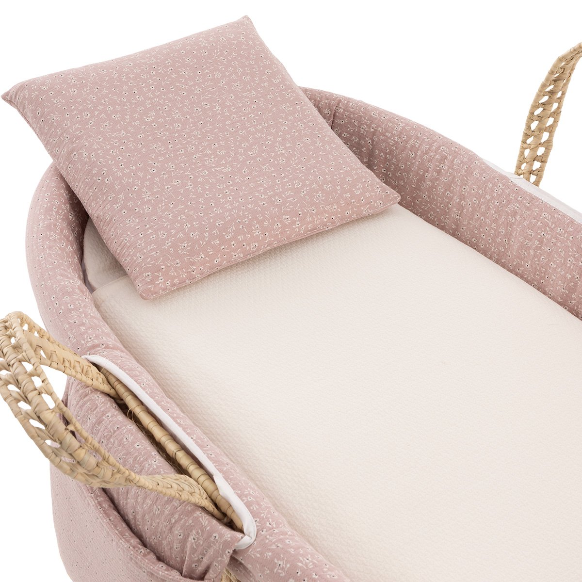 Imagen 3 de Moisés de palma con patas (39x80x61cm) Cambrass Miocuco - Gris acero Rosa Colorete