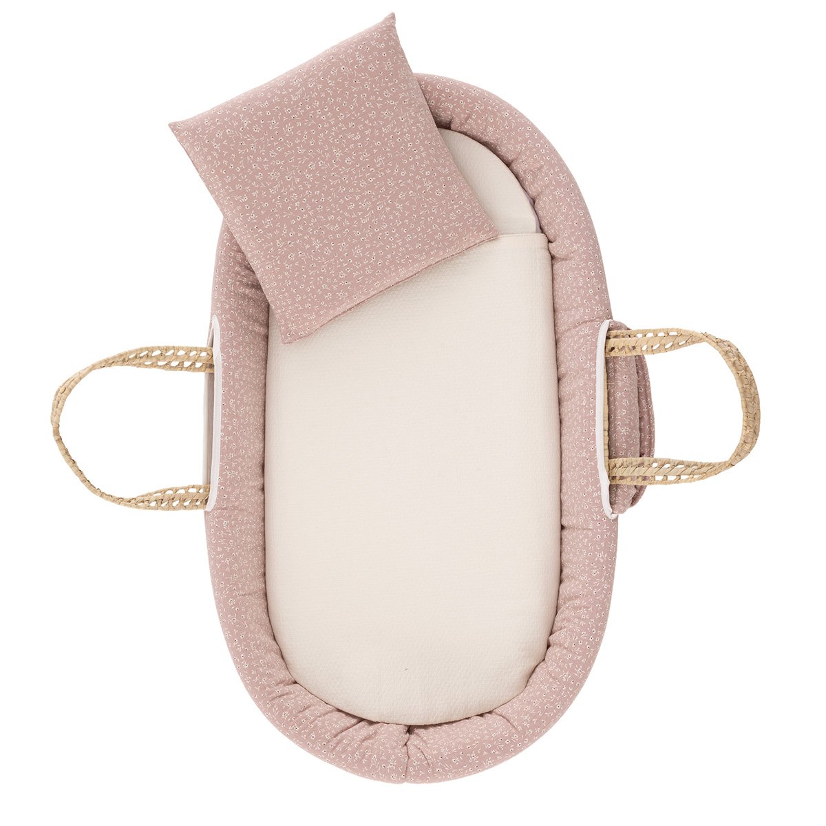 Imagen 4 de Moisés de palma con patas (39x80x61cm) Cambrass Miocuco - Gris acero Rosa Colorete