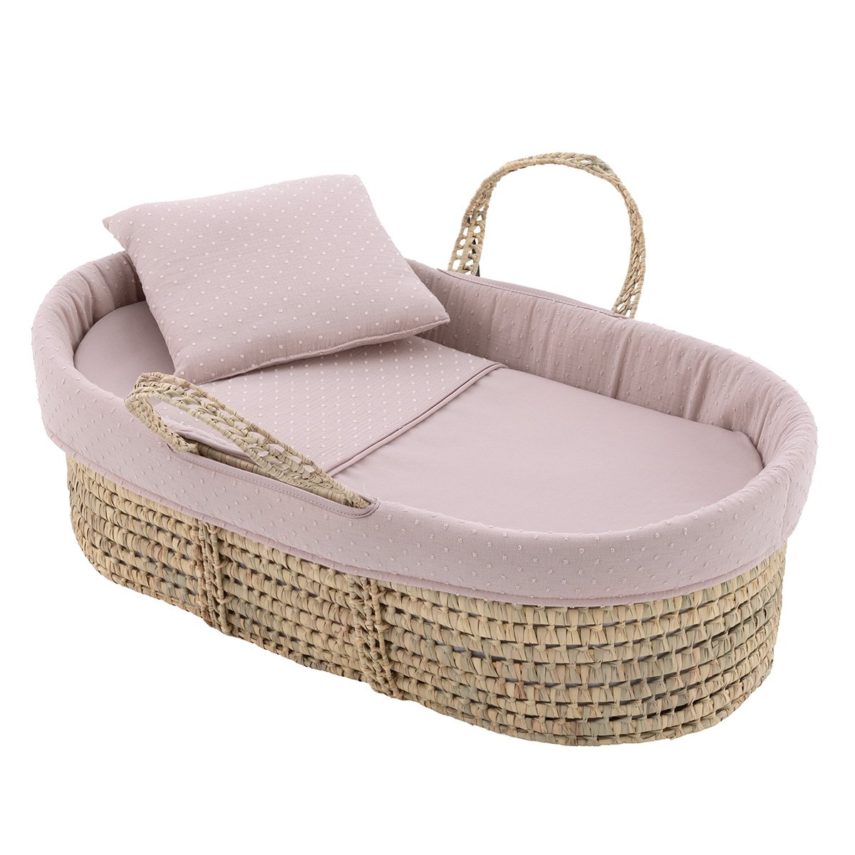 Imagen 1 de Moisés de palma (39x80x25cm) Cambrass Princess Rosa palo